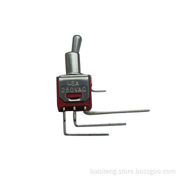 Toggle switch, vertical install type terminals